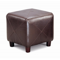 Coaster Furniture 500124 Cube Shaped Ottoman Dark Brown